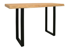 Load image into Gallery viewer, 47" Solid Wood And Metal Live Edge Console Table - Natural And Black
