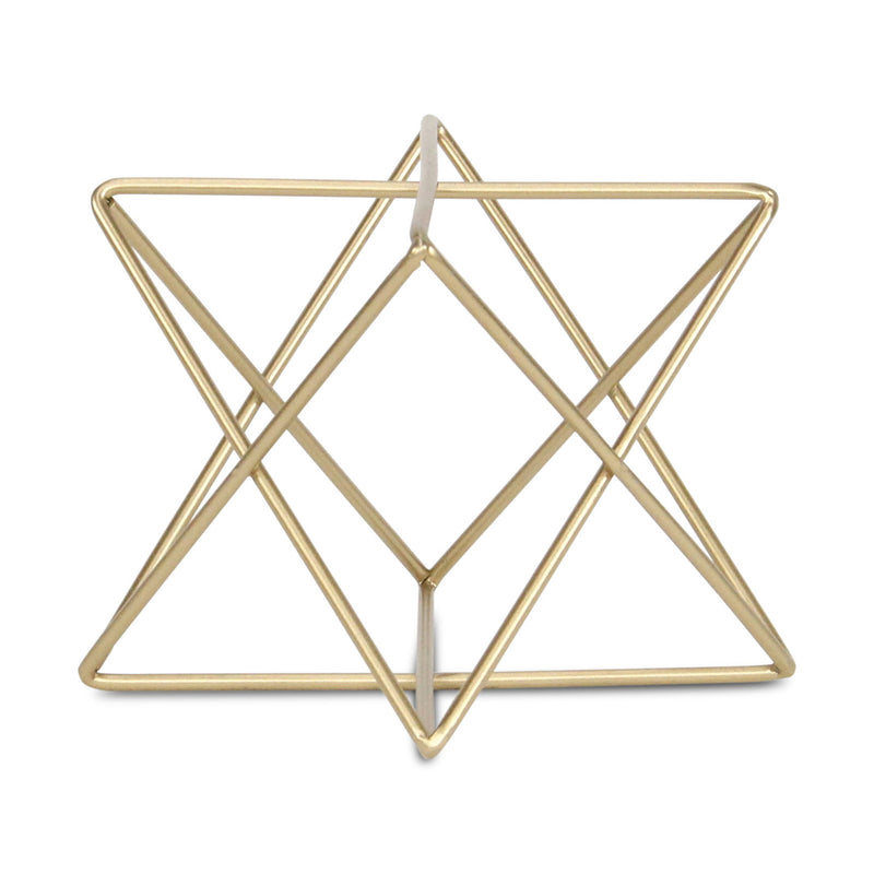 Open Geometric Tabletop Sculpture (635381) - Gold