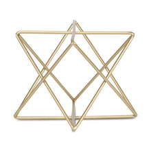 Load image into Gallery viewer, Open Geometric Tabletop Sculpture (635381) - Gold
