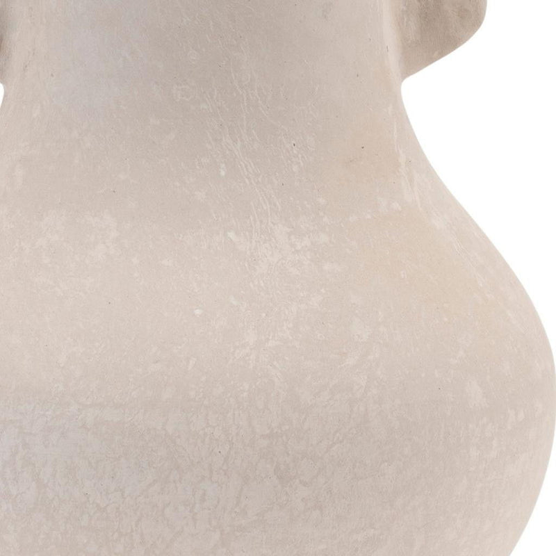 Recycled Round Urn - Beige
