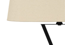 Load image into Gallery viewer, Metal Geometric USB Table Lamp With Beige Shade - Black
