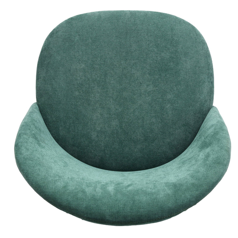 Upholstered Fabric Dining Side Chairs (Set of 2) - Green / Black