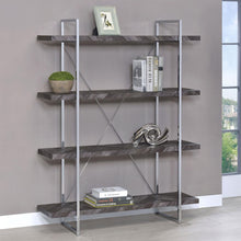 Load image into Gallery viewer, Herringbone - Bookcase With Full Length Shelf - Gray
