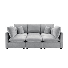 Load image into Gallery viewer, Modern Sectional Sofa U-Shaped With Movable Ottoman Storage Armrests And USB Ports

