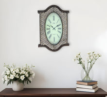 Load image into Gallery viewer, Oval Analog Wall Clock - Antiqued Bronze
