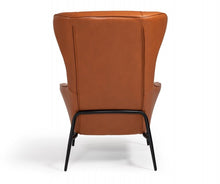Load image into Gallery viewer, Faux Leather Wingback Chair - Orange And Black
