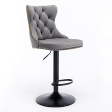Load image into Gallery viewer, Swivel Barstools Adjusatble Seat Height, Modern Upholstered Bar Stools With Backs Comfortable Tufted For Home Pub And Kitchen Island (Set of 2)
