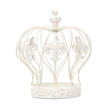 Load image into Gallery viewer, Hand Painted Decorative Crown Tabletop Sculpture - White

