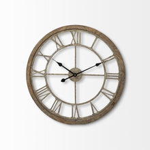 Load image into Gallery viewer, Circle Skeleton Wall Clock (376253) - Brown
