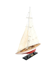 Load image into Gallery viewer, Hand Painted p-Oxybis(benzenesulfonyl hydrazide) Model Boat - Red / White
