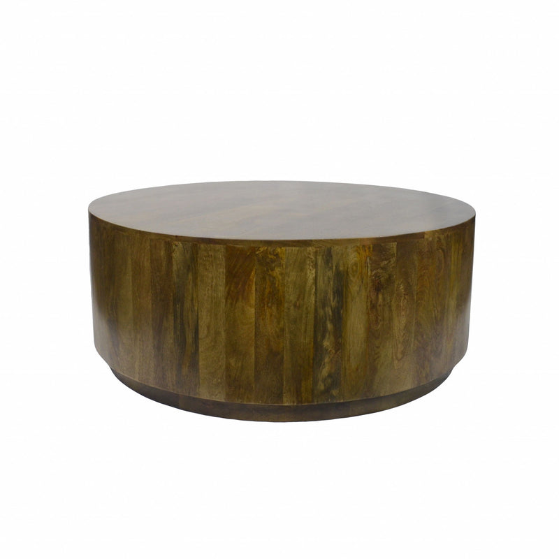 42" Solid Wood Round Coffee Table - Brown