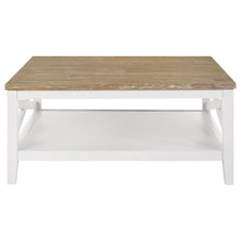 Load image into Gallery viewer, Evanston - Square Coffee Table With Shelf - White
