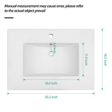 Load image into Gallery viewer, Premium Rectangular Vanity Top With Single Faucet Hole And Overflow
