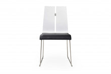 Load image into Gallery viewer, Upholstered Faux Leather Dining Side Chairs (Set of 2) - Black / White
