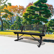Load image into Gallery viewer, Outdoor Steel Bench With Backrest
