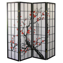 Load image into Gallery viewer, Folding Four Panel Screen Room Divider (469132) - Black / White
