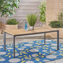 Load image into Gallery viewer, Outdoor Wicker Rectangular Dining Table With Iron Frame And Water Resistant Rattan
