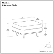 Load image into Gallery viewer, Morrison - Handcrafted Ottoman
