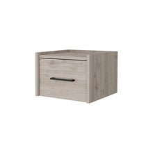 Load image into Gallery viewer, 13.8" x 13.2" x 9.8" One Drawer Faux Wood Floating Nightstand - Gray
