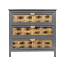 Load image into Gallery viewer, 3 Drawer Cabinet, Natural Rattan, American Furniture
