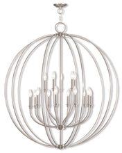 Load image into Gallery viewer, 48" Multi Light Dimmable Chandelier With Shades - Nickel
