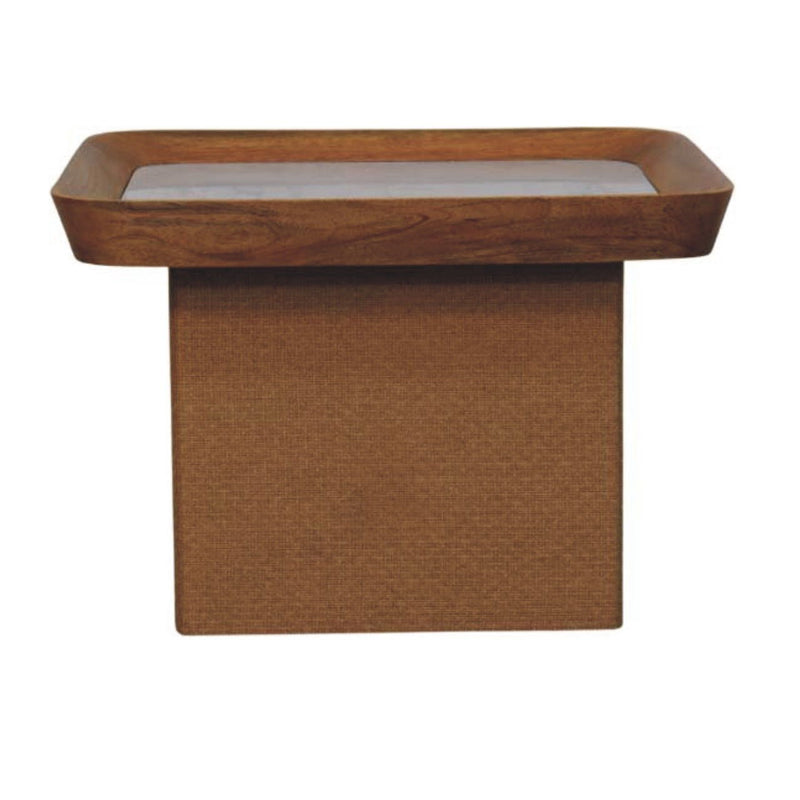 Square Coffee Table With 11 - Brown