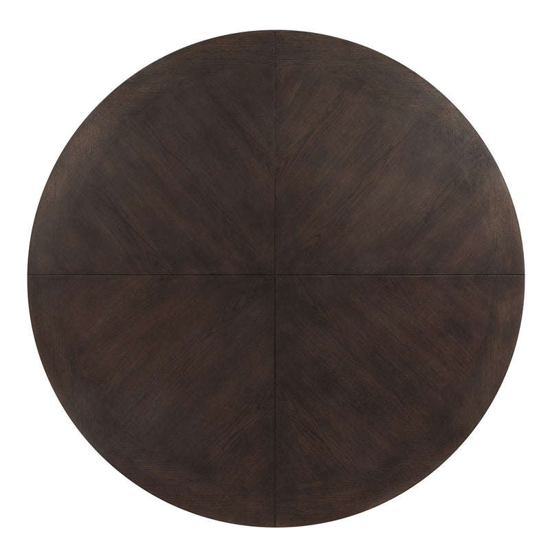 Wood Round Cross Legs Coffee Table - Espresso