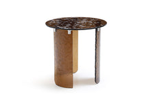 Load image into Gallery viewer, Glass Round End Table - Bronze
