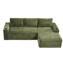 Load image into Gallery viewer, Cloud Sectional Couch, Modular Sectional Sofa With Deep Seat, Boneless Couches With L-Shape Chaise For Living Room - Green
