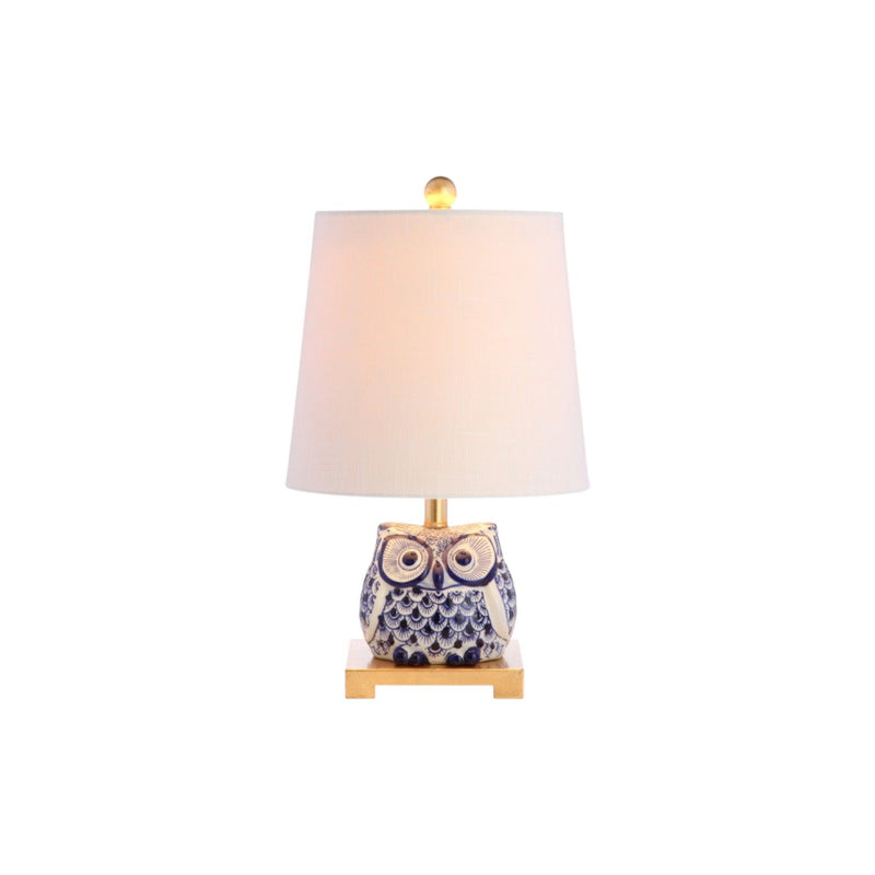 Novelty Bedside Lamps With Empire Shades (Set of 2) - Blue