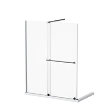 Load image into Gallery viewer, Frameless Shower Door Single Sliding, Adjustable Zinc Roller Rail - Chrome
