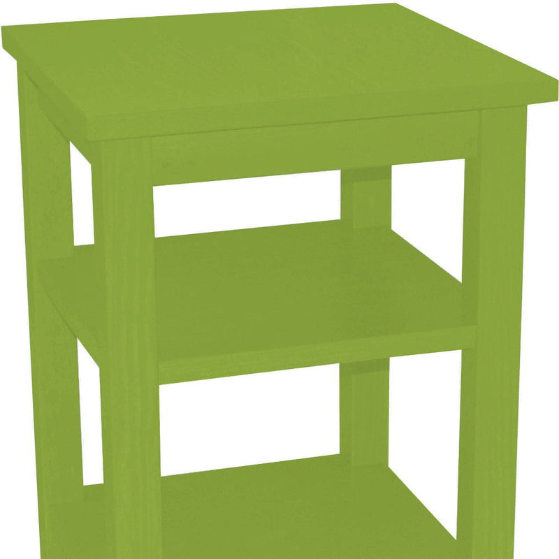 28" Solid Wood Nightstand - Green