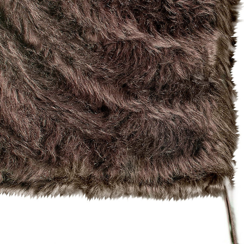17" Faux Fur Dining Chair Pads (Set of 2) - Chocolate