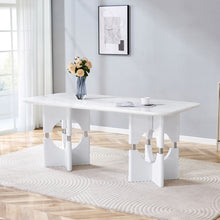 Load image into Gallery viewer, Modern Dining Table With Sleek Hollow-Out Frame And Accents
