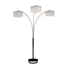 Load image into Gallery viewer, Floor Lamp With Three Hanging Crystal Shades - Silver
