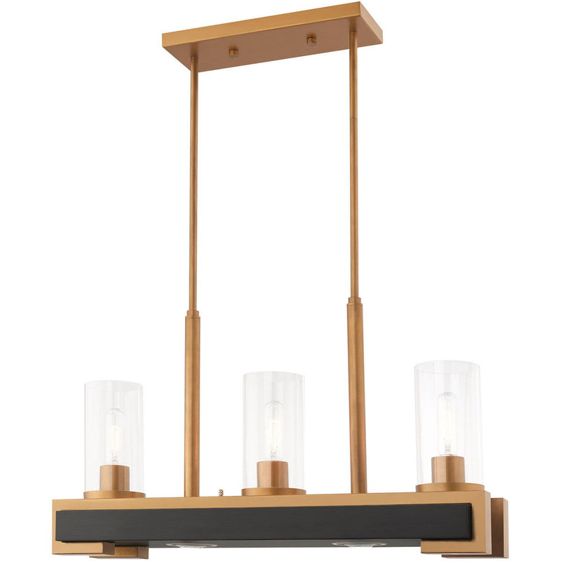 Two Light Dimmable Chandelier With Shades - Gold