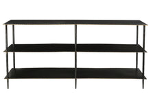 Load image into Gallery viewer, Iron Floor Shelf Console Table With Shelves - Gray
