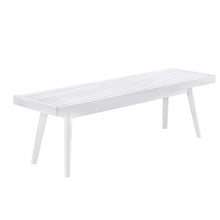 Load image into Gallery viewer, Larwich - Solid Wood Slatted Bench - White
