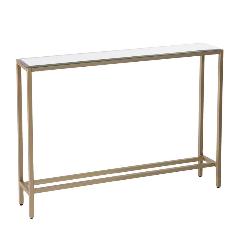 36" Mirrored Glass Console Table - Silver / Gold