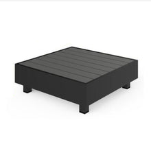 Load image into Gallery viewer, Square Slatted Patio Coffee Table With Rust Resistant Accents - Gray
