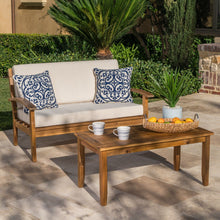 Load image into Gallery viewer, 4 Person Outdoor Seating Group With Cushions Comfortable Patio Set - Teak
