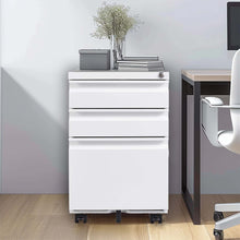 Load image into Gallery viewer, Metal Drawer Mobile File Cabinet With Lock For Home Office Organizer
