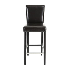 Load image into Gallery viewer, Faux Leather Bar Height Bar Chairs (Set of 2) - Brown / Black
