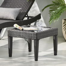 Load image into Gallery viewer, Outdoor Antibes Wicker Side Table, Accent Table - Gray

