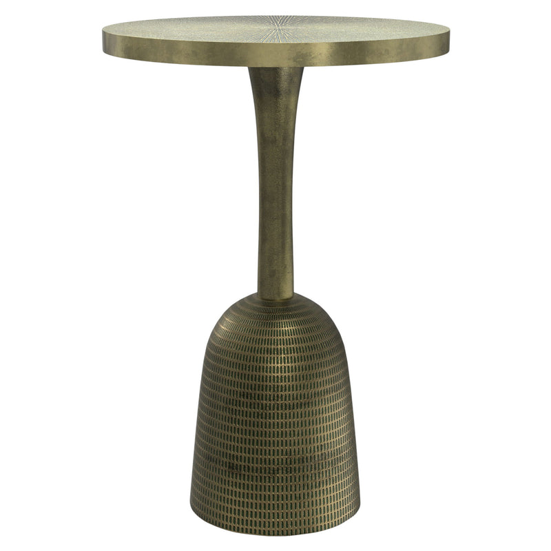 24" Aluminum Round End Table - Turquoise
