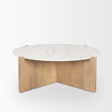 Load image into Gallery viewer, Marble Round Coffee Table - White / Brown
