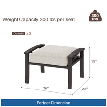 Load image into Gallery viewer, Modern All-Weather Ottomans With Cushions (Set of 2)
