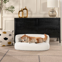 Load image into Gallery viewer, Shep - Curved Dog Sofa Bed Medium - Ivory White
