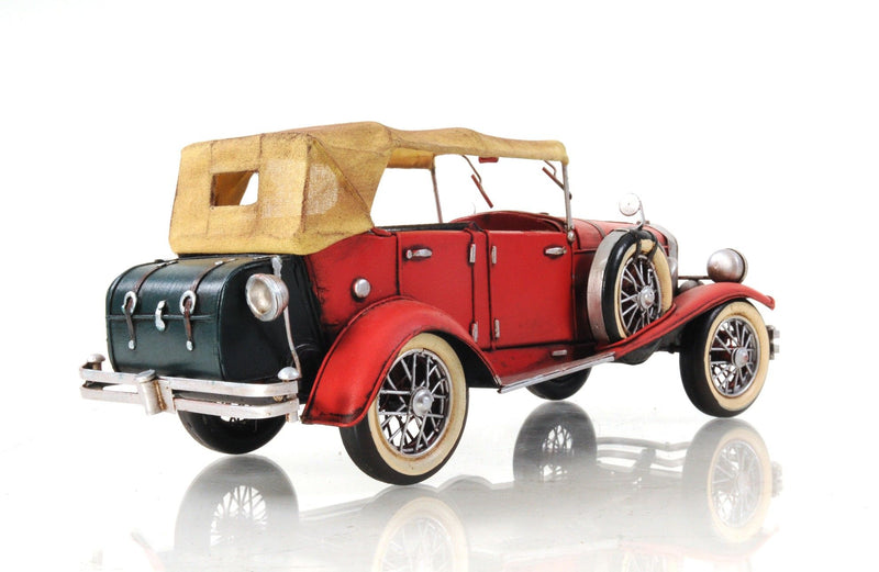 Hand Painted Model Car Tabletop Sculpture (401114) - Red