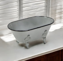 Load image into Gallery viewer, Hand Painted Decorative Tub Tabletop Sculpture (399643) - Gray

